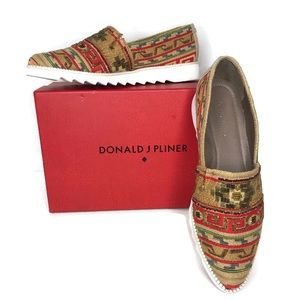 Donald Pliner Woven Beaded Aztec Southwestern Shoe